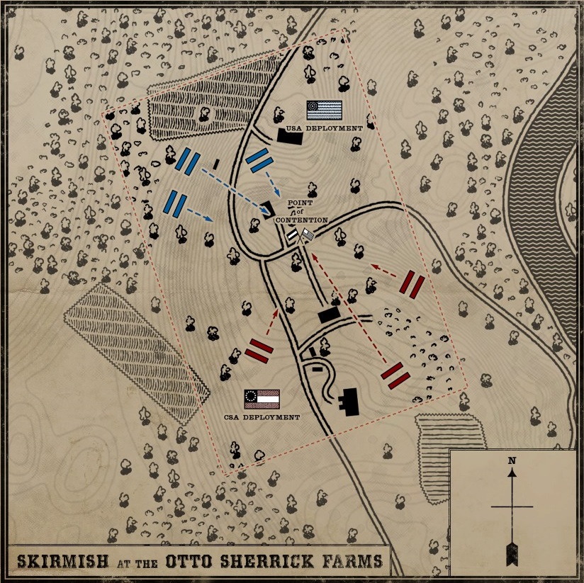Map of Otto Sherrick Farm in War of Rights