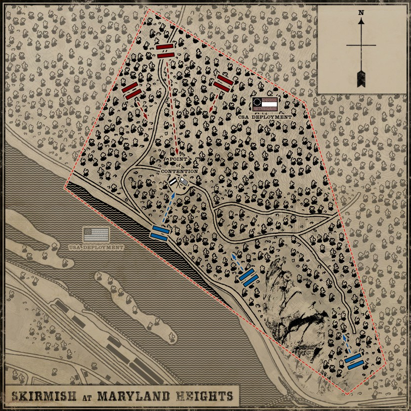 Map of Maryland Heights in War of Rights