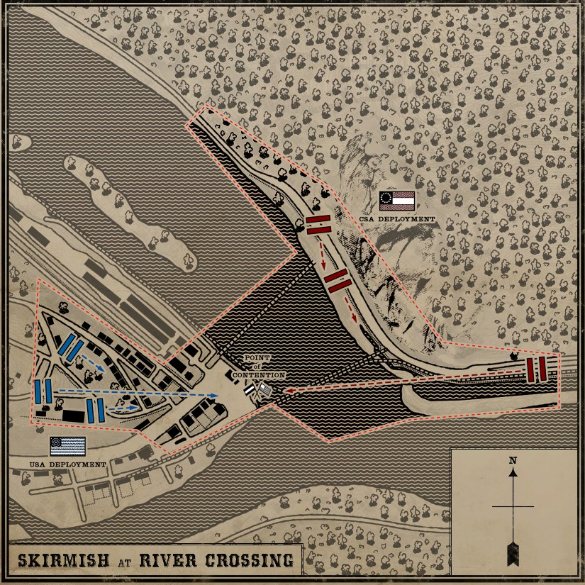 Map of River Crossing in War of Rights